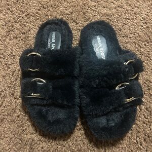 Urban Sport J Slides Furry buckle slide